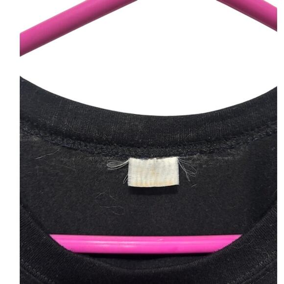 Vintage Embroidered Dragon Vietnam Tee T-Shirt Black Yellow Red Mens Small - Picture 4 of 5